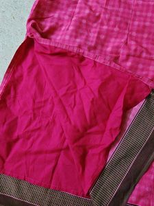 Vibrant Pink Checked Kurta