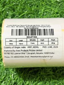 Thermal Labels Rolls Pack Of 9