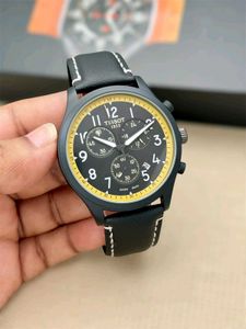 TISSOT PREMIUM QUALITY MENS WATCH LEATHER STRAP