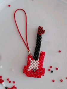 Beaded Guitar Charm
