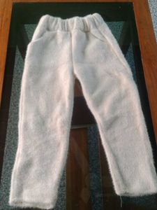 Cozy Cream Fuzzy winter pants.