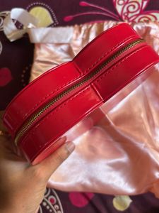Charlotte Tilbury Red Heart Shape Clutch Bag