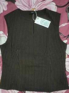 MNG Pinstripe Sleeveless Top