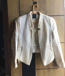Zara Original imported stylish cream textured jack