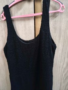 Black Textured Mini Dress