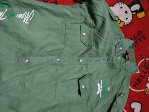 Green Boys Button-Down Shirt