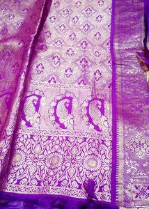 Elegant Purple Banarasi Silk Saree