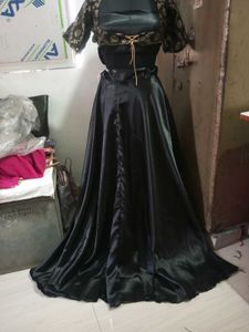 Black &amp; Gold Brocade Blouse