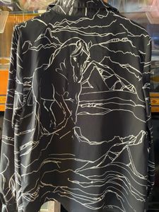 Monochrome Abstract Print Shirt
