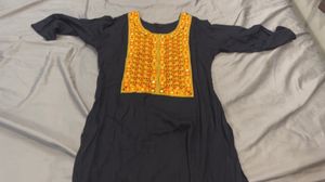 Embroidered Kurta black