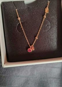 Elegant Rose Gold Necklace with Gemstones