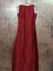 Elegant Red Silk Gown