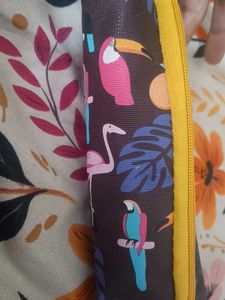 Tropical Flamingo &amp; Toucan Pouch