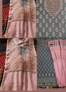 Singal Kurta Peach Colour And Kurti An Sarar Set