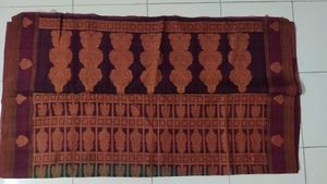 Teal &amp; Maroon Saree with Blouse