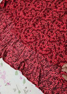 Red High Low Gown From Westside