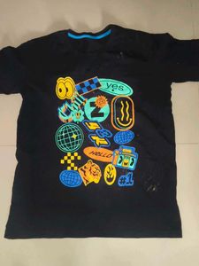 Retro Graphic Tee with Collage Design