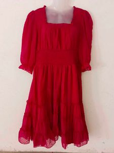 SMOCKED TIERED DRESS