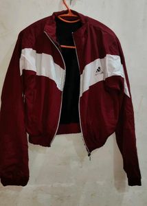 Maroon Adidas Track Jacket