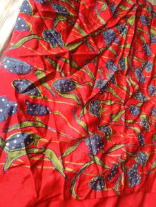 Red Floral Saree