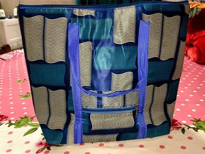 Unique Blue Patterned Tote Bag