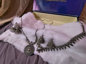 Oxidized Silver Jewelry Set