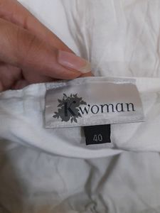Broderie anglaise white skirt