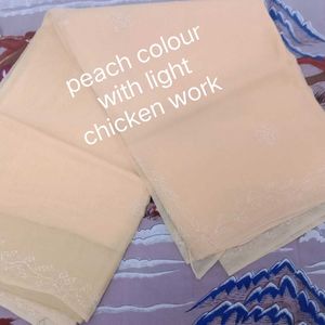 Elegant peach lakhnavi Embroidered Saree