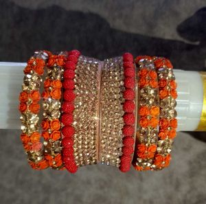 Stunning Embellished Bangles Set