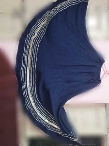 Elegant Navy Blue 💙 lehngha choli  with Gold Trim