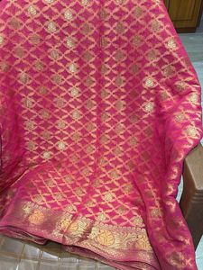 Vibrant Pink Banarasi Silk Saree