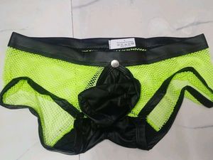 Mesh Pouch Briefs with Zip Detail