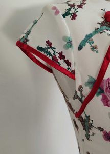 Floral Print Qipao Style Dress