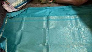 Teal & Gold Saree