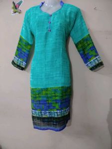 Sea Grin Kurta with Abstract Print