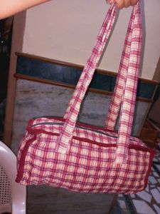 Vintage Plaid Duffel Bag