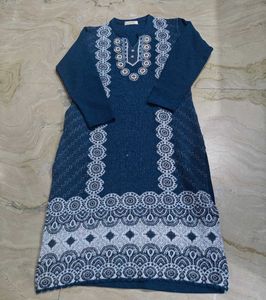 Elegant Blue Embroidered Kurta