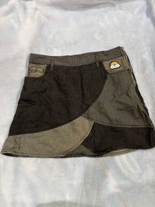 Patchwork Mini Skirt