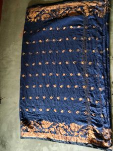 Elegant Navy Blue Saree handloom