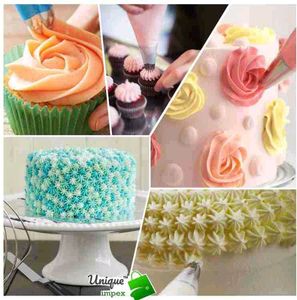 12 Pieces Cake Decoration Nozzles + Free 10 Bags