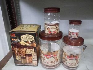 4 Pieces Stella Storage Jars Set