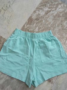 Zara Comfortable Mint Green Shorts