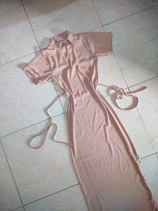 Elegant Light Pink Midi Dress🩰🥃🍸🤌🏇