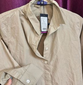 Classic Beige Button-Up Shirt
