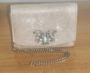 Dune London Gold Rhinestone Bag