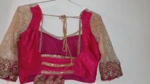 Women's Rose And cream Lengha choli
