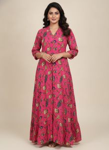 Pink 👗Printed Kurta