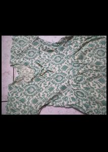 Patterned Green Dress