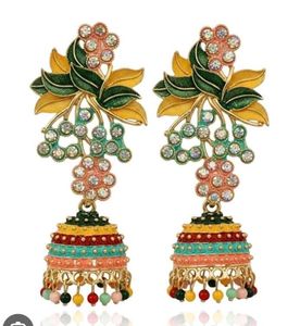 Exquisite Multi-Color Jhumka Earrings