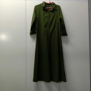 Olive Green Oversized Shirt